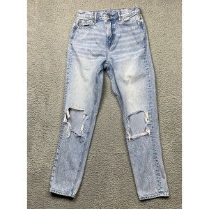 American Eagle Jeans Womens 0 Blue Distressed Destroyed Skinny Denim